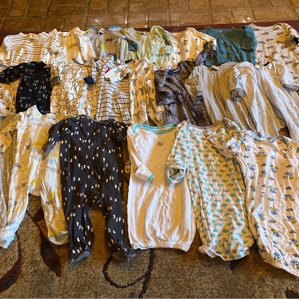 Baby boy sleeper bundle size 3-6 months